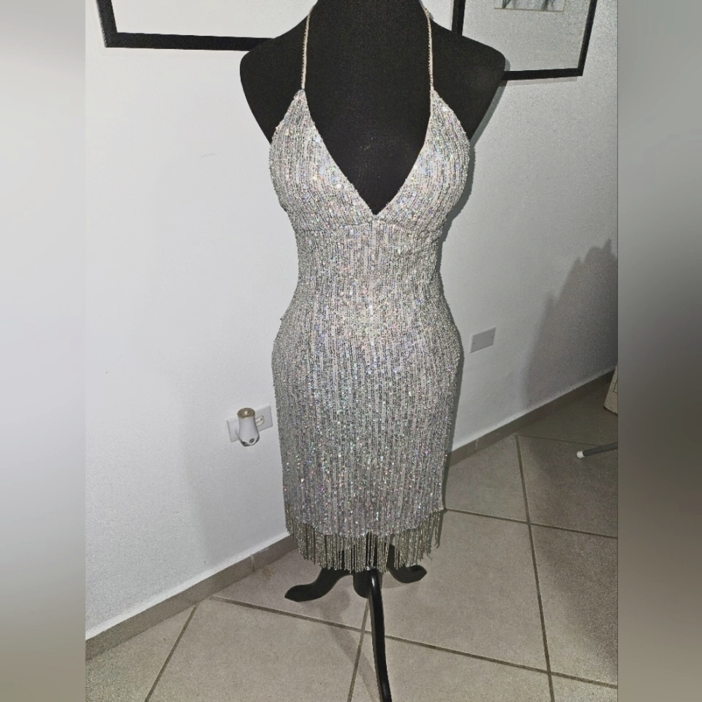 Scala silk embellished dress
